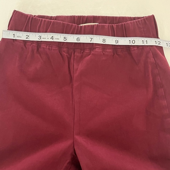 L’AGENCE NWOT Pull-on Maroon High-Rise Flared bottom Pants Size S/P - Picture 5 of 6